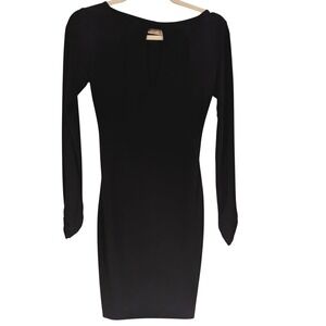 Arden‎ B. Black Long Sleeve Mini Dress Keyhole Bodycon Cocktail Party Career S